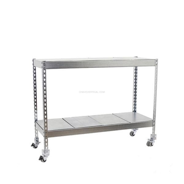 Estante Móvel ECOFORTE Móvel 1504-2 METAL 900 Galvanizado/Galvanizado - 975 x 1500 x 450 mm