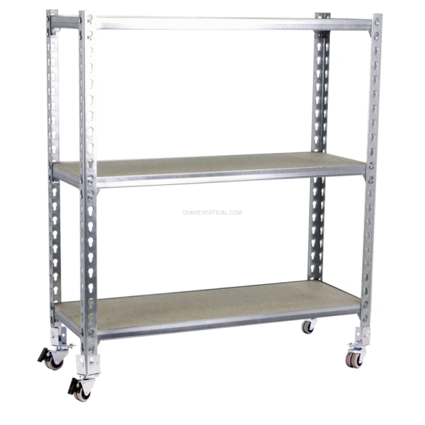 Estante Móvel MADERCLICK Móvel SUPERPLUS 3/300 900 Galvanizado/MA - 975 x 1100 x 300 mm