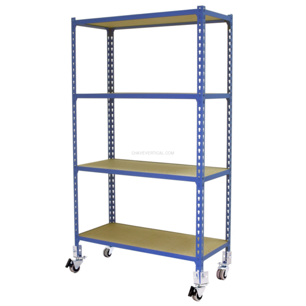 Estante Móvel MADERCLICK Móvel SUPERPLUS 4/400 1500 AZUL/MA - 1575 x 1100 x 400 mm