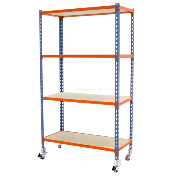 Estante Móvel MADERCLICK Móvel SUPERPLUS 4/400 1500 Azul/NA/M - 1575 x 1100 x 400 mm