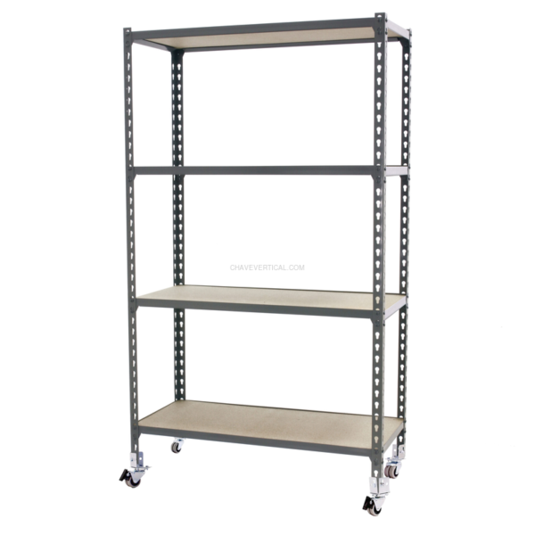 Estante Móvel MADERCLICK Móvel SUPERPLUS 4/500 1500 Cinzento/MA - 1575 x 1100 x 500 mm