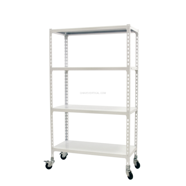 Estante Móvel SIMONCLICK Móvel 4/400 1500 Branco/Branco - 1575 x 900 x 400 mm