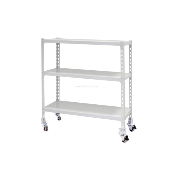 Estante Móvel SIMONCLICK Móvel MINI 3/300 900 Branco/Branco - 975 x 800 x 300 mm