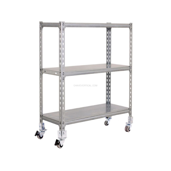 Estante Móvel SIMONCLICK Móvel MINI 3/400 900 Galvanizado/Galvanizado - 975 x 800 x 400 mm