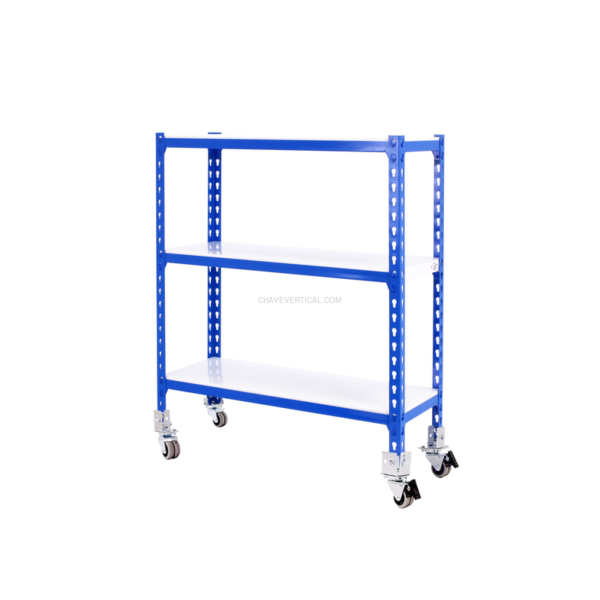 Estante Móvel SIMONCLICK Móvel PLUS 3/400 900 AZUL/Branco - 975 x 1000 x 400 mm