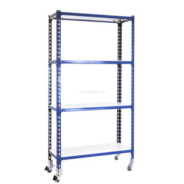 Estante Móvel SIMONCLICK Móvel SUPERPLUS 4/300 1500 AZU/BLA - 1575 x 1100 x 300 mm