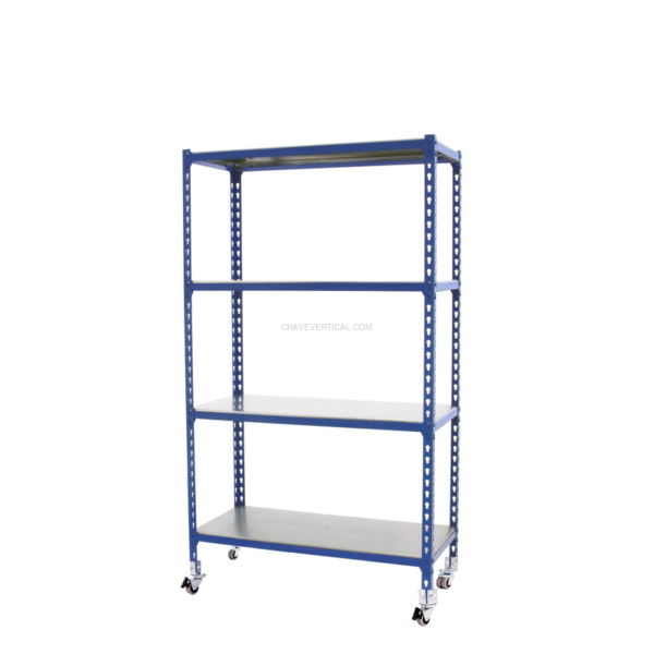 Estante Móvel SIMONCLICK Móvel SUPERPLUS 4/500 1500 AZU/Galvanizado - 1575 x 1100 x 500 mm