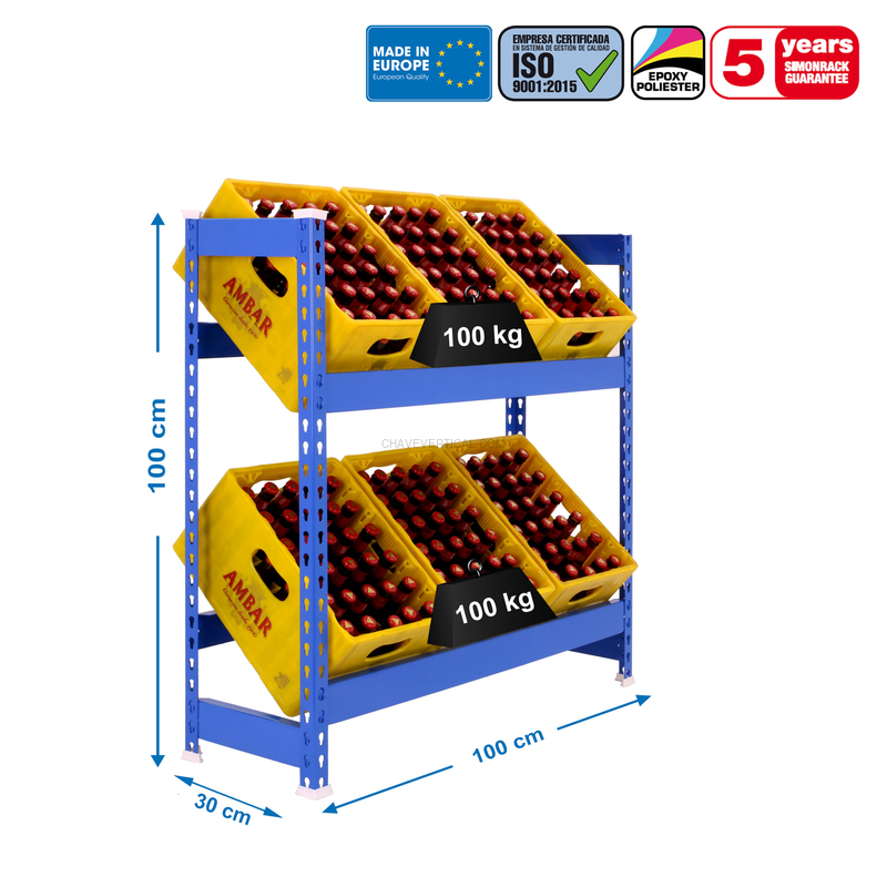 Estante para Garrafas SIMONBOTTLE 2-1000X1000X300 AZUL