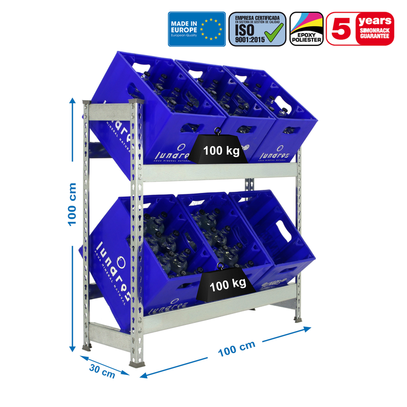 Estante para Garrafas SIMONBOTTLE 2-1000X1000X300 Galvanizado