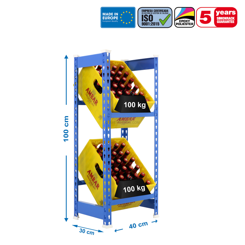 Estante para Garrafas SIMONBOTTLE 2-1000X400X300 AZUL