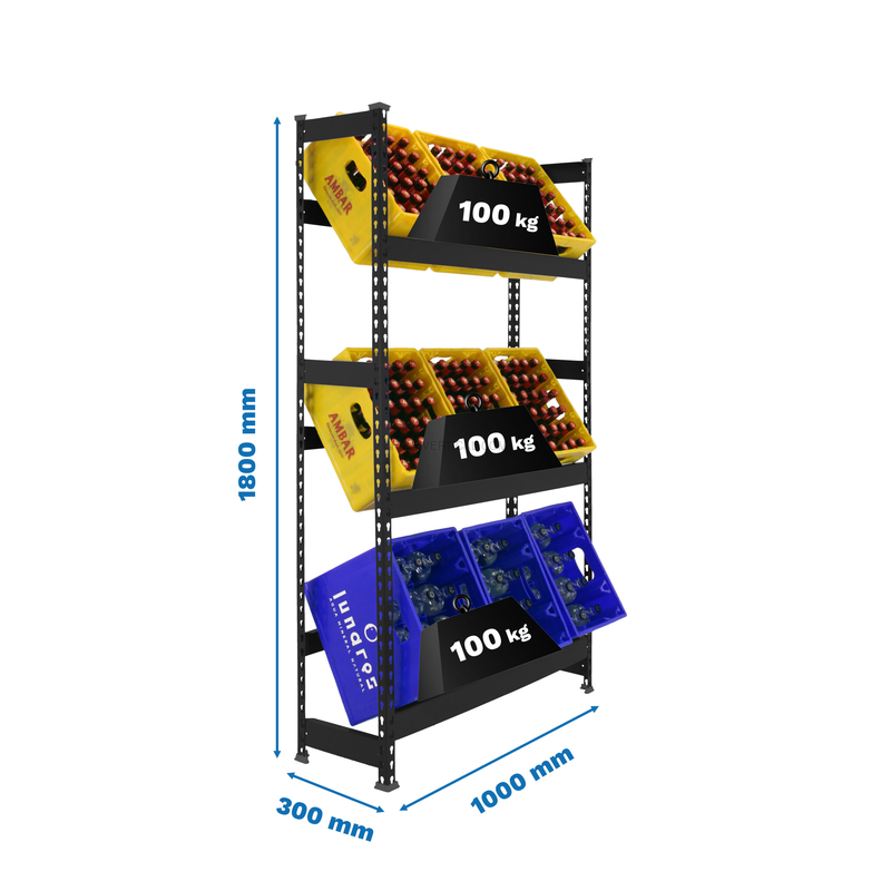 Estante para Garrafas SIMONBOTTLE 3-1800X1000X300 Antracite