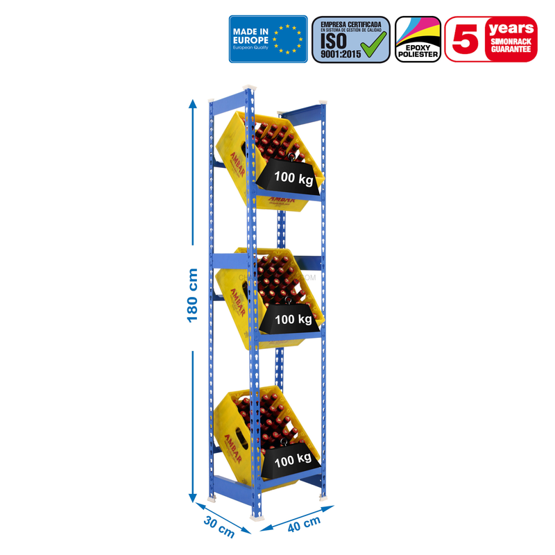 Estante para Garrafas SIMONBOTTLE 3-1800X400X300 AZUL