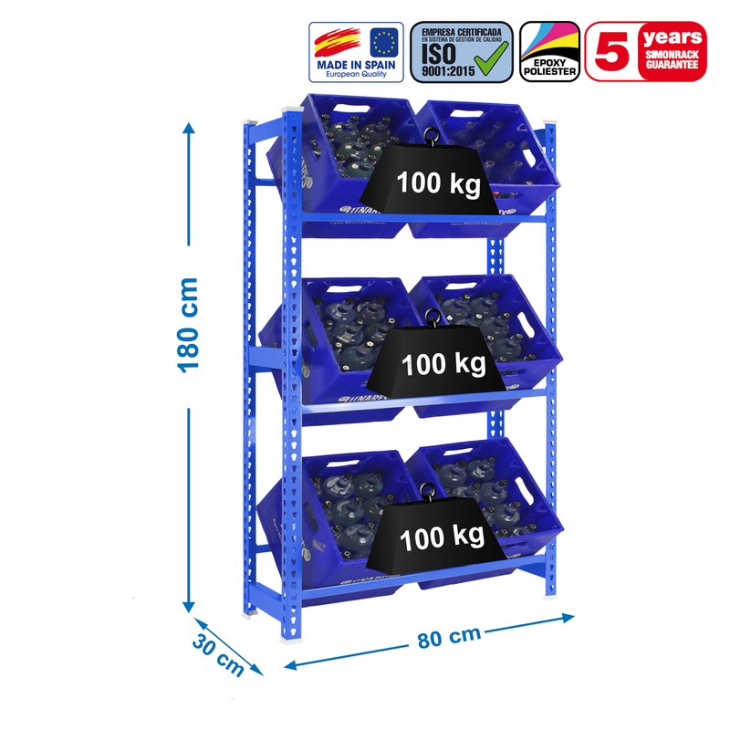 Estante para Garrafas SIMONBOTTLE 3-1800X800X300 AZUL