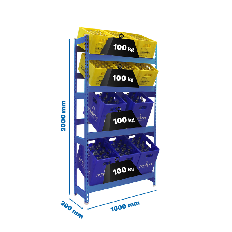 Estante para Garrafas SIMONBOTTLE 4-2000X1000X300 AZUL