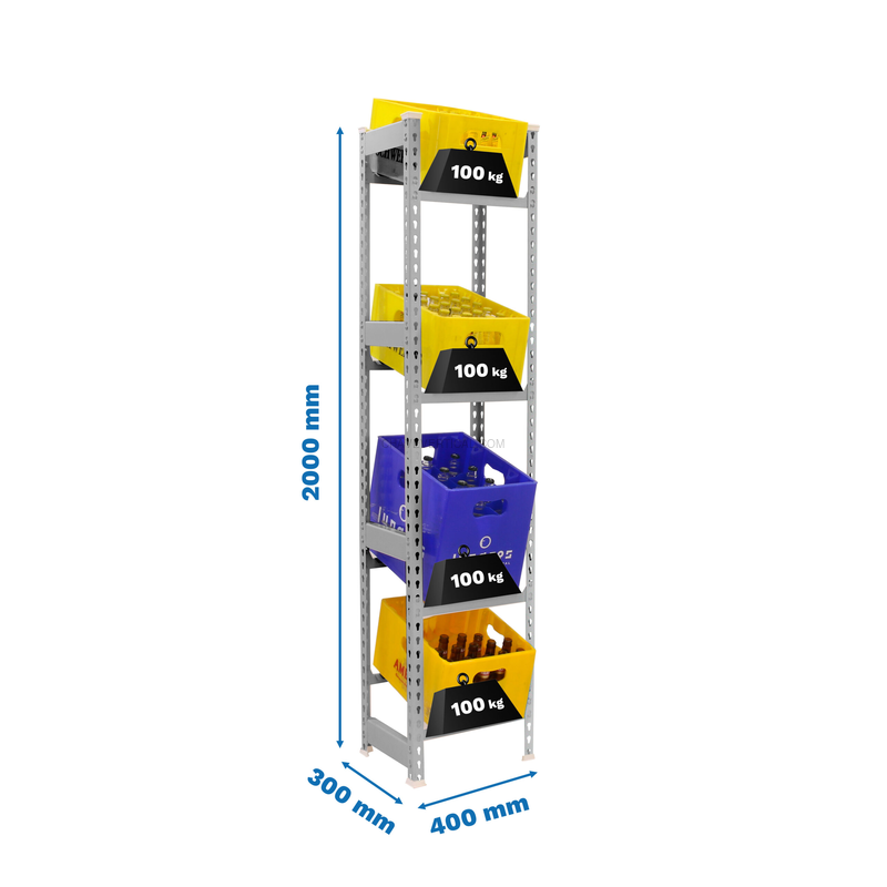 Estante para Garrafas SIMONBOTTLE 4-2000X400X300 Galvanizado