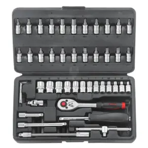 Jogo de Chaves e Bits FORCE 2462 46 Peças Encaixe 1/4″