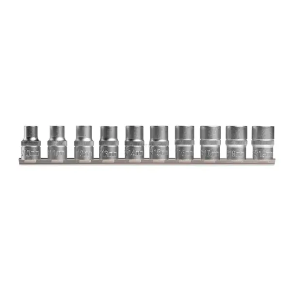 Jogo de 10 Chaves de Caixa Hexagonais JBM 1/2" 10-19 mm CrV Zincado