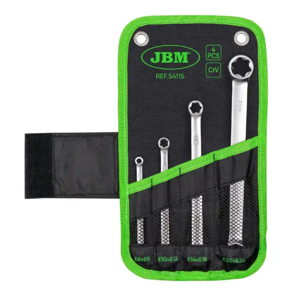 Jogo de 4 Chaves Torx Planas JBM E6xE8 a E20xE24