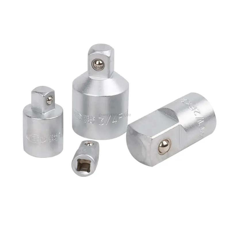 Jogo de 6 Adaptadores JBM 1/4" 3/8" 1/2" 3/4" CrV Zincado