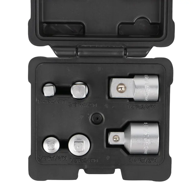 Jogo de 6 Adaptadores JBM 1/4" 3/8" 1/2" 3/4" CrV Zincado