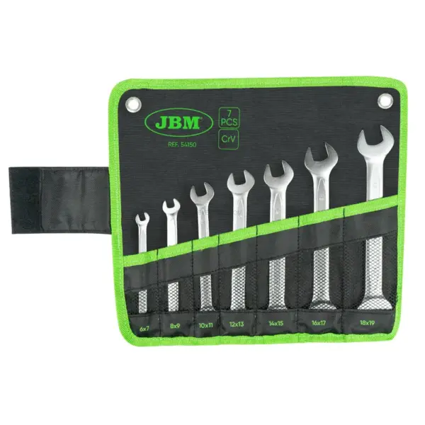 Jogo de 7 Chaves de Bocas JBM 6x7 a 18x19 mm 12 Cantos