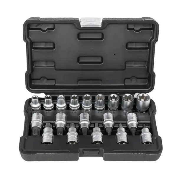 Jogo de Chaves de Caixa e Pontas Torx JBM 19 Peças 1/2"