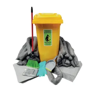 Kit Anti Derrame POWERED 120L com Contentor Amarelo