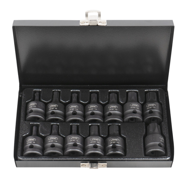 Kit de 13 Chaves de Impacto de 1/2" Hex e Torx JBM