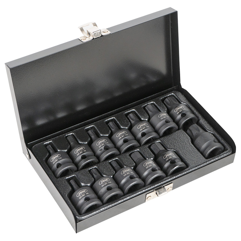 Kit de 13 Chaves de Impacto de 1/2" Hex e Torx JBM