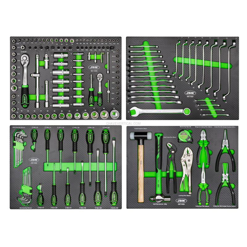 Kit de 4 Módulos de Carbono EVA para Ferramentas JBM