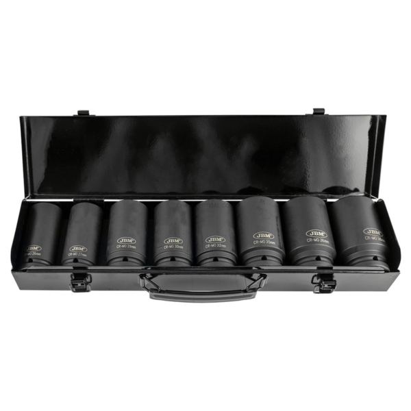 Kit de 8 Chaves de Impacto Hex. 3/4” JBM