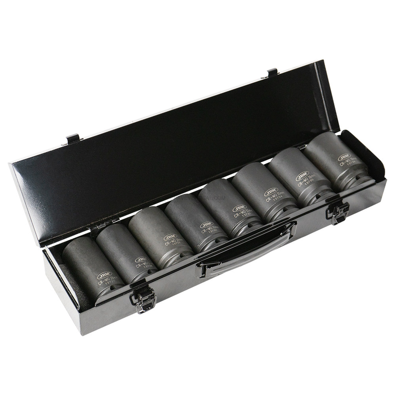 Kit de 8 Chaves de Impacto Hex. 3/4” JBM