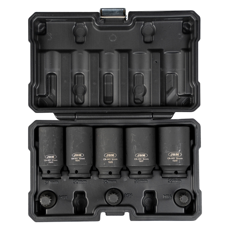 Kit de 8 Chaves e Puntas Xzn de Impacto de 1/2 JBM