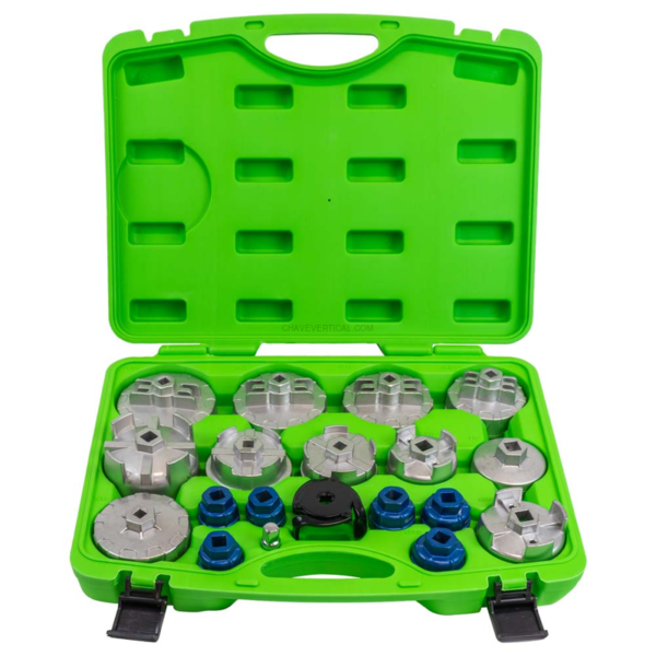 Kit de Chaves para Filtros de Óleo de Alumínio, 19 Pçs JBM