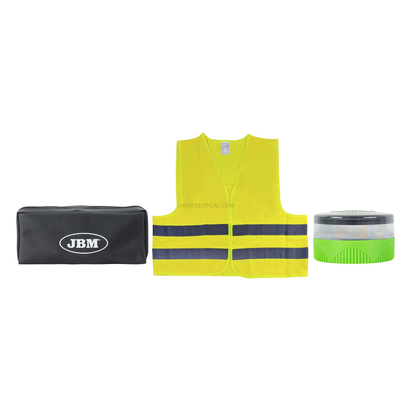 Kit de Emergência - Estojo de Pvc, Colete e Sinalizador Geolocalizável JBM