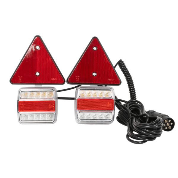 Kit Magnético com 2 Farolins, 2 Triângulos Reflectores LED JBM