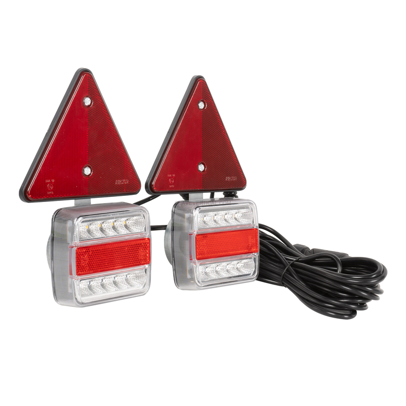Kit Magnético com 2 Farolins, 2 Triângulos Reflectores LED JBM