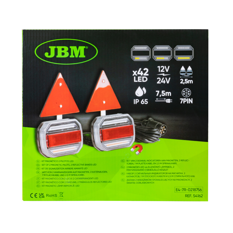 Kit Magnético com 2 Sinalizadores LED e 2 Triângulos Reflectores JBM