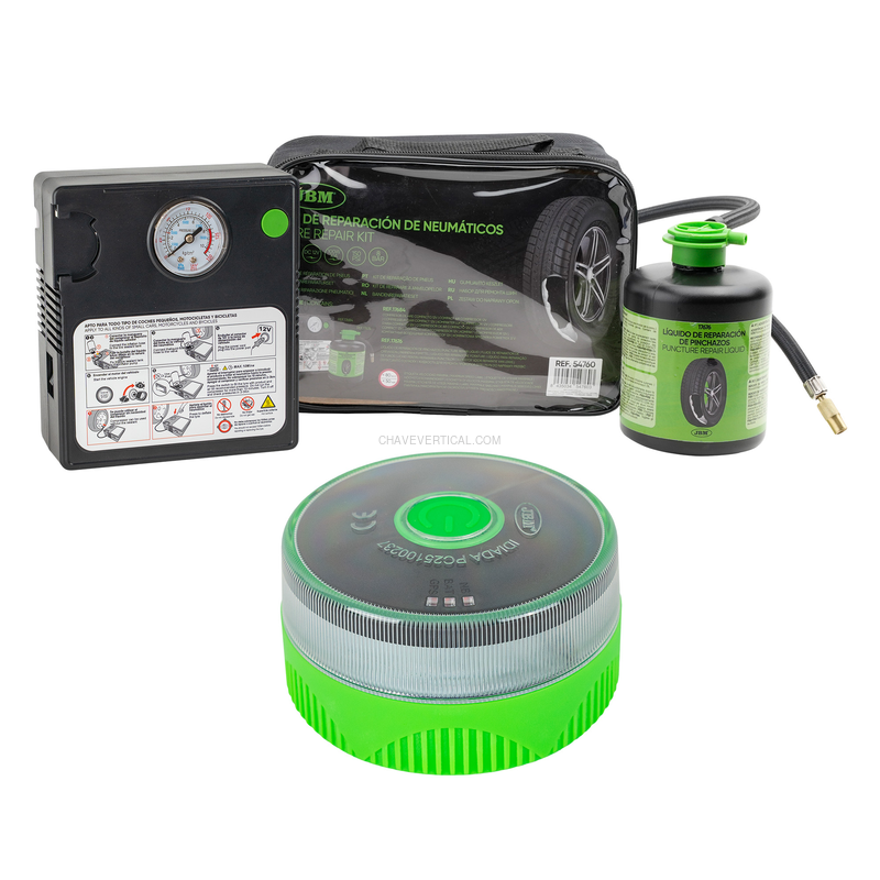 Kit para Veículo – Baliza V16 Geolocalizável + Kit Selante para Furos JBM