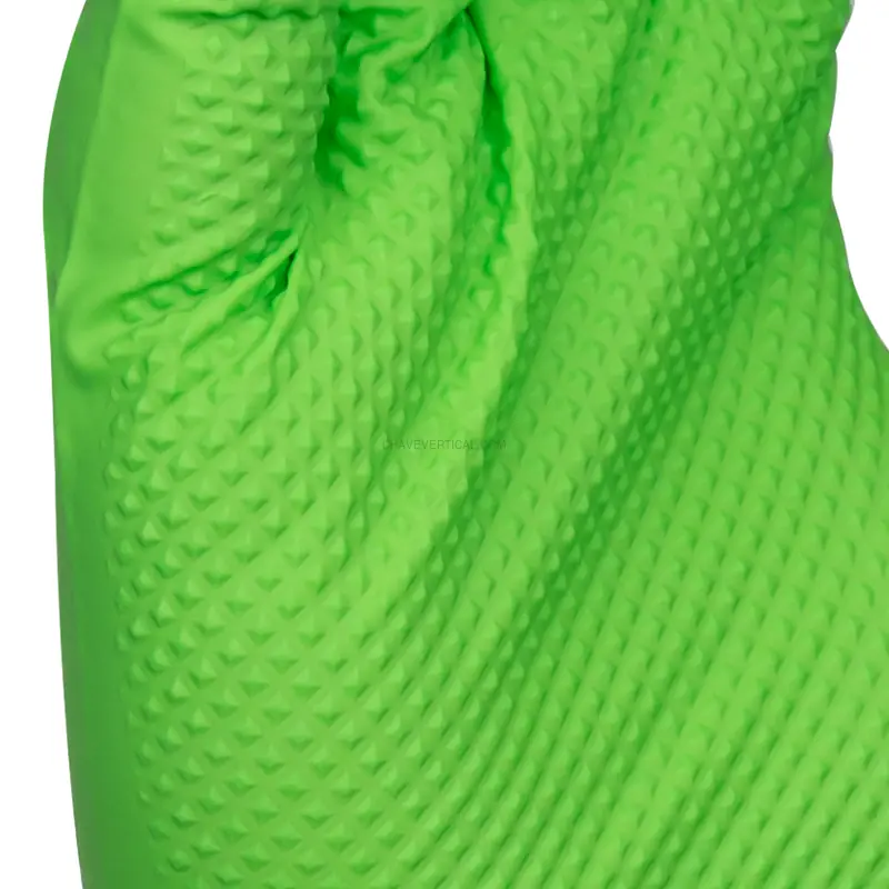 Luvas Descartáveis de Nitrilo JBM Tamanho L 7 mil 100 Unidades Verdes Textura Diamante
