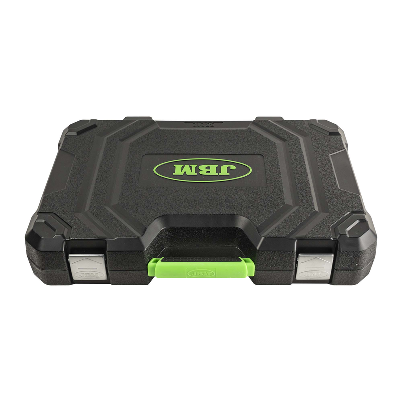 Mala de Ferramentas de 302 Peças com Soquetes Hexagonais de 1/2" e 1/4" – Acabamento Zincado JBM
