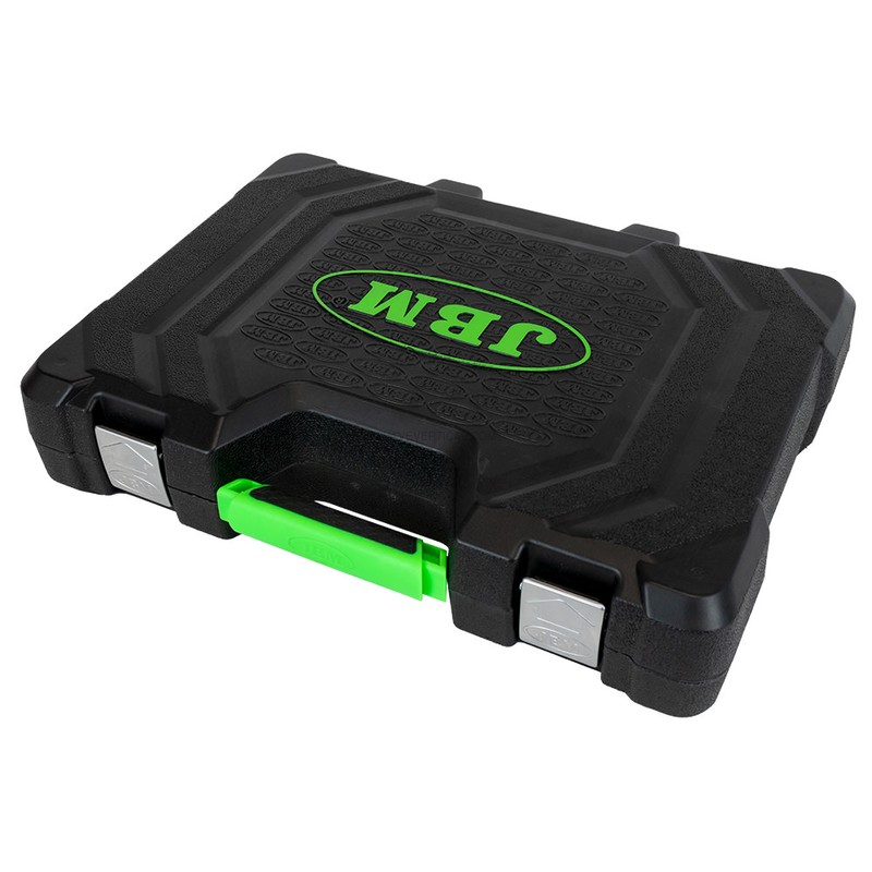 Mala de Ferramentas de 94 Peças com Soquetes Hexagonais de 1/4" e 1/2" – Acabamento Zincado JBM