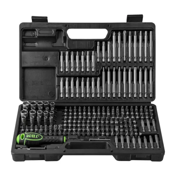 Mala de Pontas JBM 208 Peças 1/4" com Adaptador