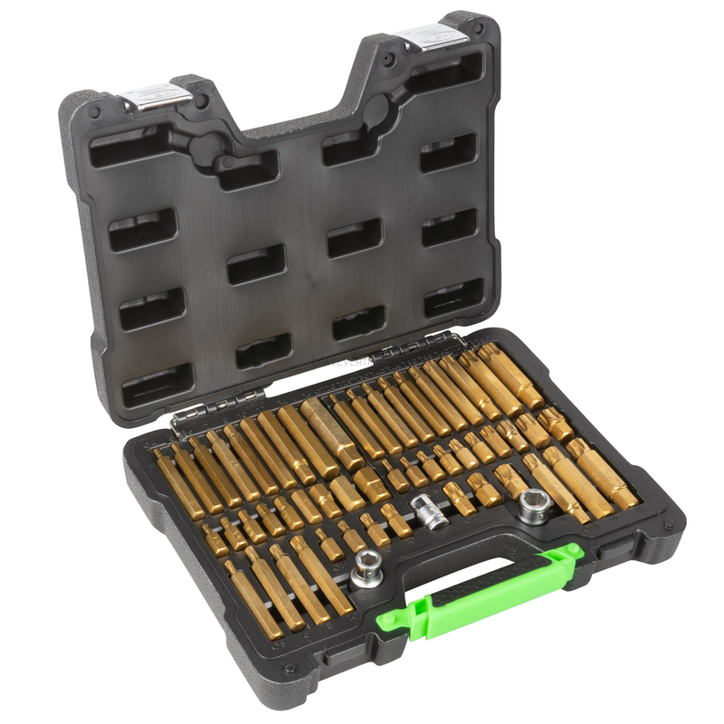 Maleta de Ferramentas de 55 Peças com Pontas Hexagonais, de 12 Cantos e Torx e Adaptadores 1/2" e 3/ JBM