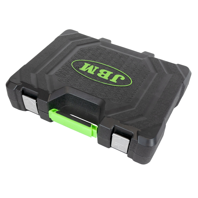 Maleta de Ferramentas de 55 Peças com Pontas Hexagonais, de 12 Cantos e Torx e Adaptadores 1/2" e 3/ JBM