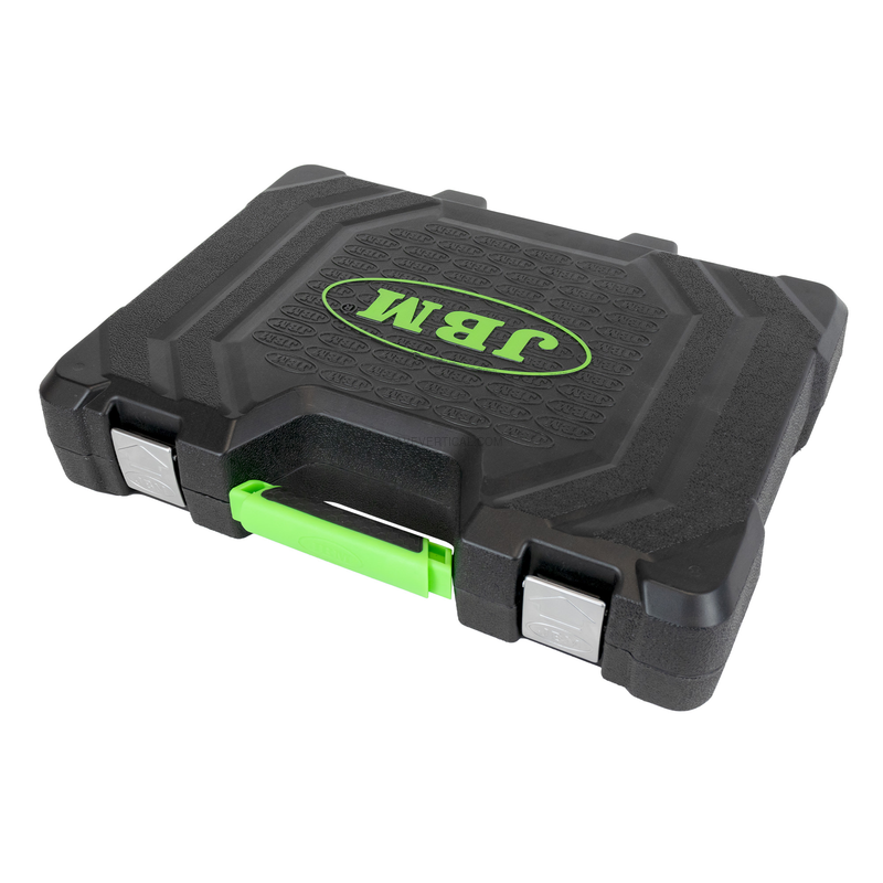 Maleta de Ferramentas de 75 Peças com Pontas Hexagonais, Xzn, Ribe, Torx e Torx Invioláveis 1/2" e 3 JBM