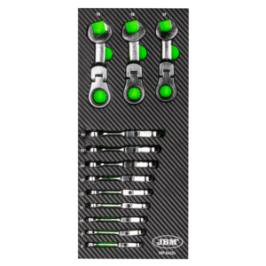 Módulo de 12 Mini Chaves Combinadas Articuladas com Roquete JBM 8-19 mm