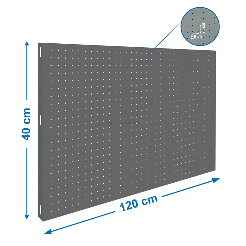 Painel Perfurado para Ferramentas Painel Perfurado 1200X400MM Cinzento