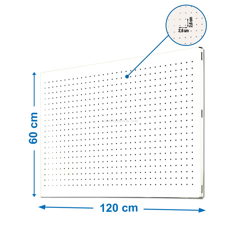 Painel Perfurado para Ferramentas Painel Perfurado 1200X600MM Branco