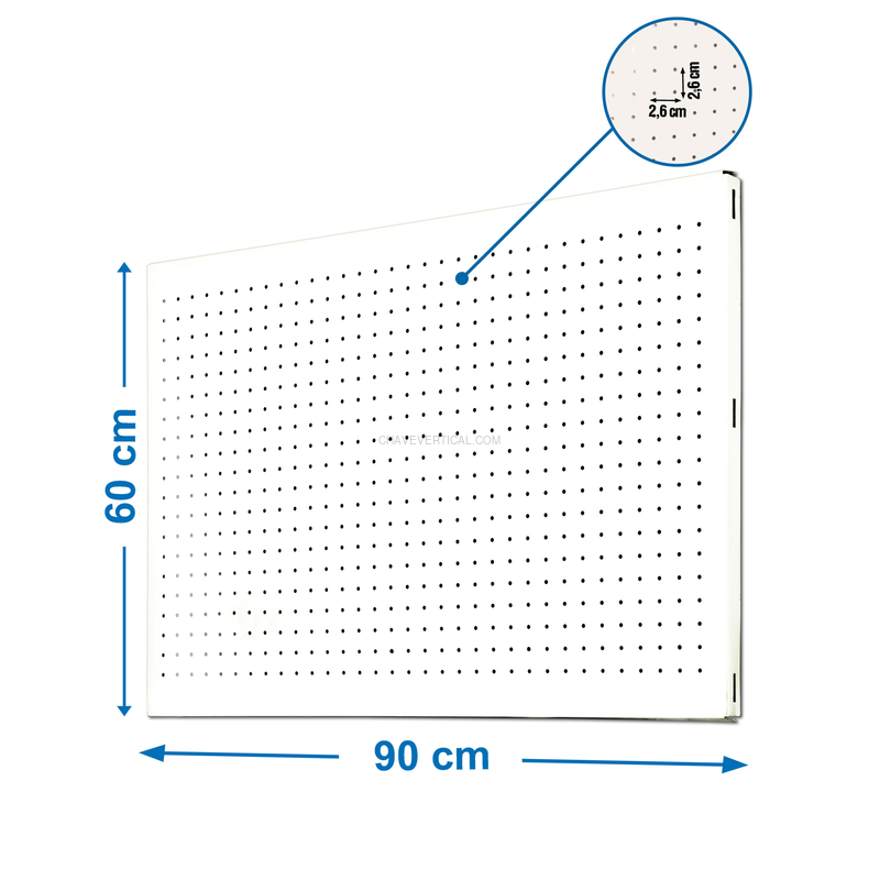 Painel Perfurado para Ferramentas Painel Perfurado 900X600MM Branco